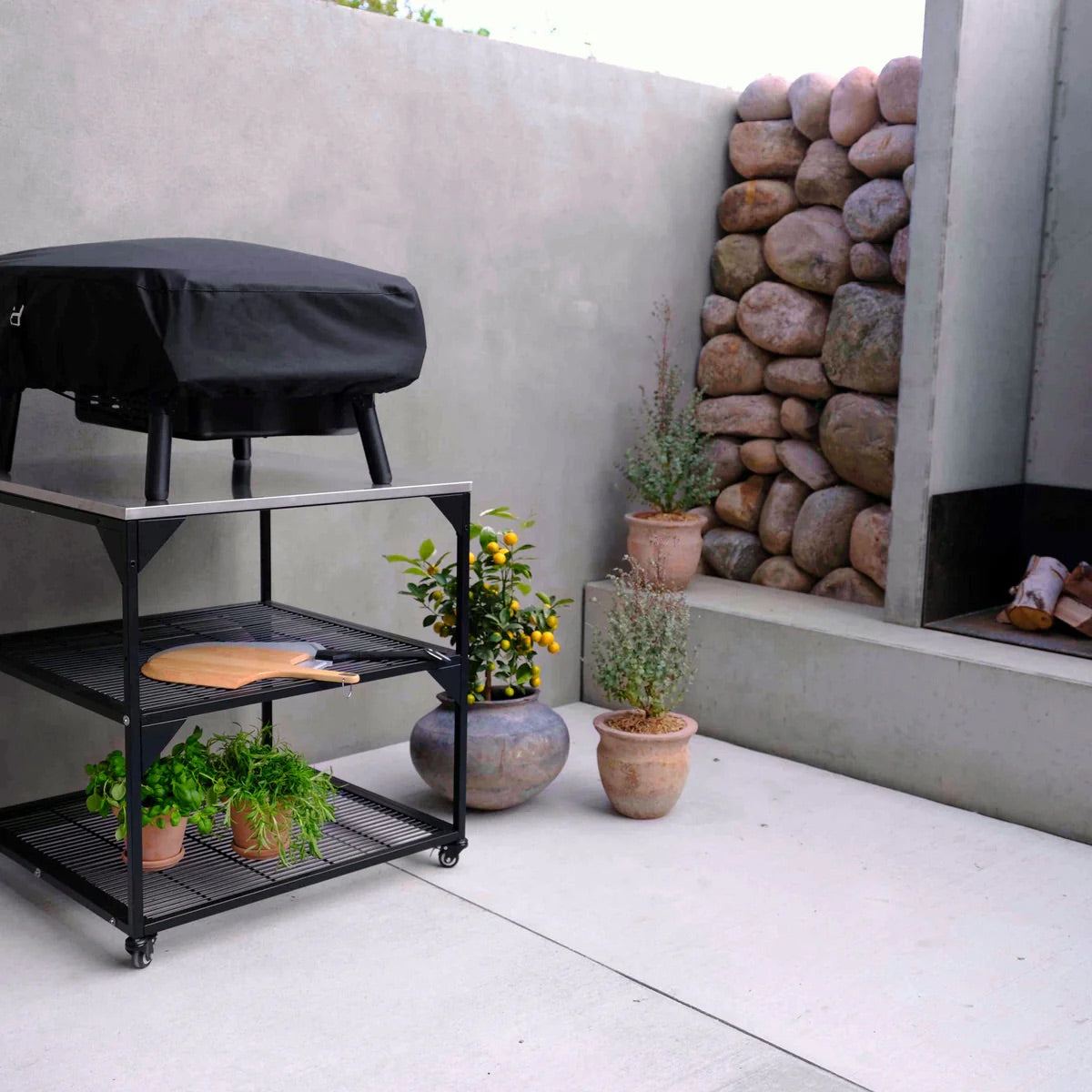 Pizza Table on Wheels