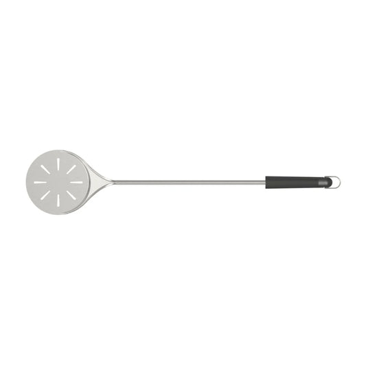 Witt Steel pizza Turning peel with a black handle on a white background