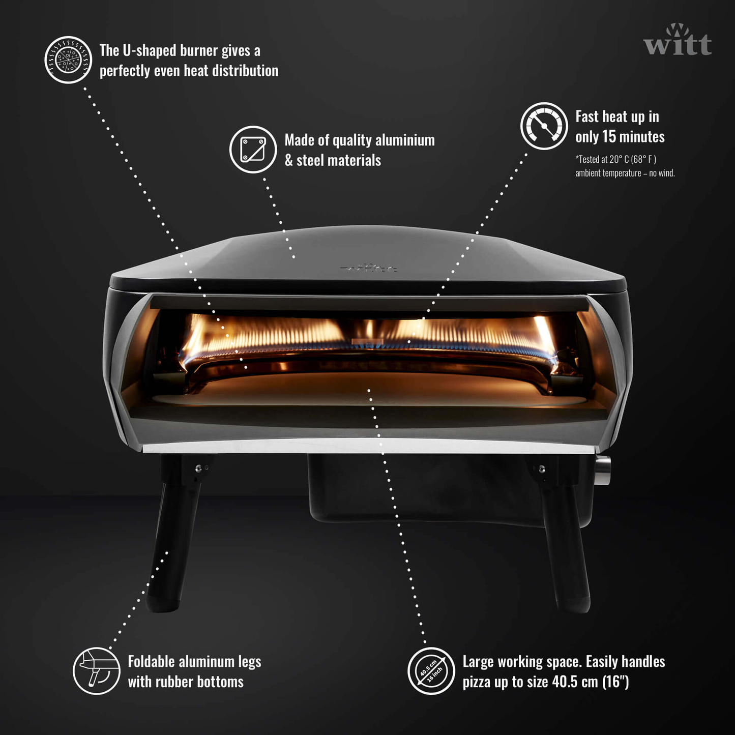 Witt ETNA Fermo 16" Fixed Pizza Oven